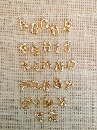 Gold Puffy Alphabet