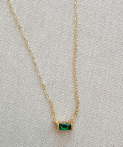 Floating Emerald Necklace