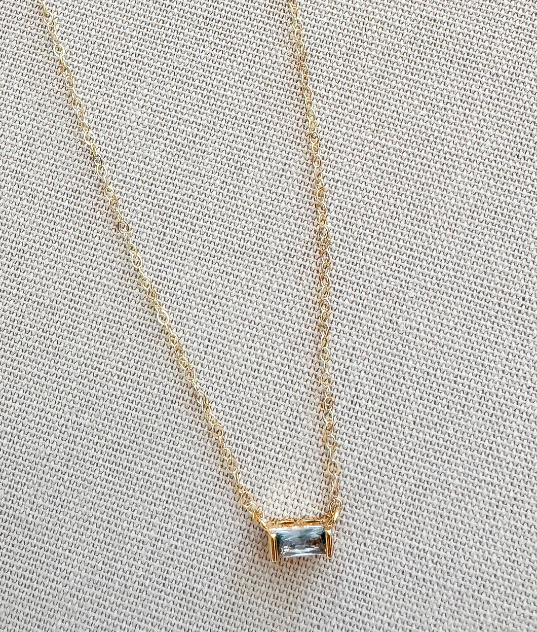 Floating Aqua Necklace