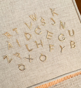 Gold Thin Alphabet