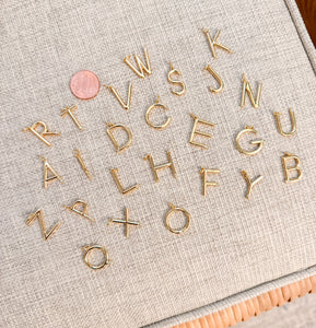 Gold Thin Alphabet