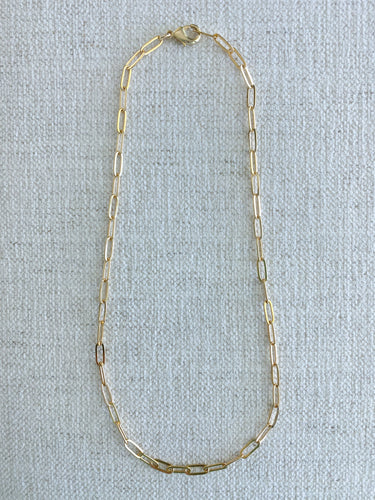 Paperclip • gold necklace
