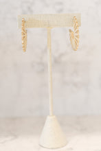 Load image into Gallery viewer, Gold + Ivory Raffia Cuffed Hoops