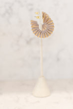 Load image into Gallery viewer, Gold + Gray Taupe Raffia Cuffed Hoops