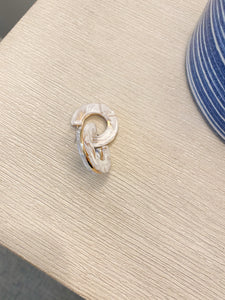 Tanner Hoops- White + Gold